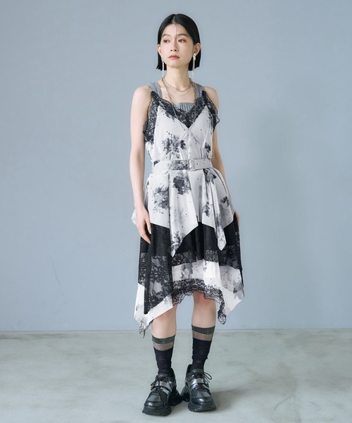 HARE(ハレ)の「シアーガラティアードミニワンピース(HARE)(ワンピース・レディース・ブラック/ネイビー/ホワイト・FREE)」の5枚目の写真