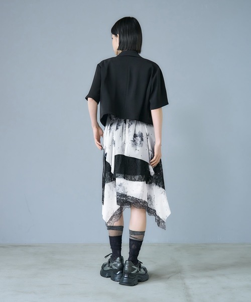 HARE(ハレ)の「シアーガラティアードミニワンピース(HARE)(ワンピース・レディース・ブラック/ネイビー/ホワイト・FREE)」の9枚目の写真