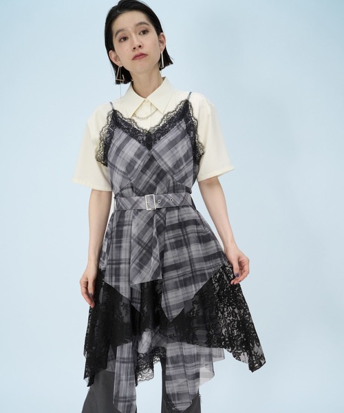 HARE(ハレ)の「シアーガラティアードミニワンピース(HARE)(ワンピース・レディース・ブラック/ネイビー/ホワイト・FREE)」の17枚目の写真