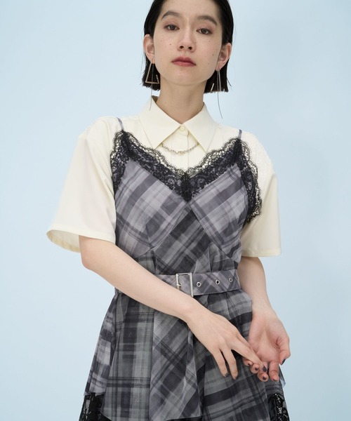 HARE(ハレ)の「シアーガラティアードミニワンピース(HARE)(ワンピース・レディース・ブラック/ネイビー/ホワイト・FREE)」の19枚目の写真