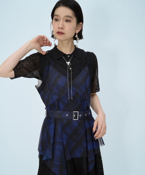 HARE(ハレ)の「シアーガラティアードミニワンピース(HARE)(ワンピース・レディース・ブラック/ネイビー/ホワイト・FREE)」の21枚目の写真