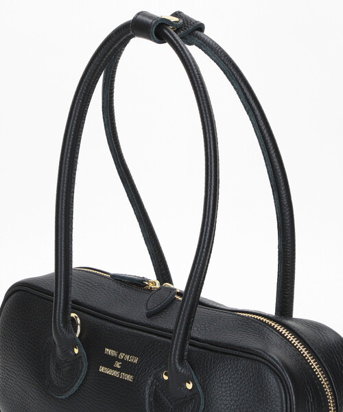 YOUNG&OLSEN The DRYGOODS STORE（ヤングアンドオルセン）の「YOUNG&OLSEN The DRYGOODS STORE/ヤングアンドオルセン EMBOSSED LEATHER STUDENT S/エンボスレザー スチューデント ハンドバッグ　限定展開（ショルダーバッグ・レディース・ピンク/ブラック・ONE SIZE）」の8枚目の写真