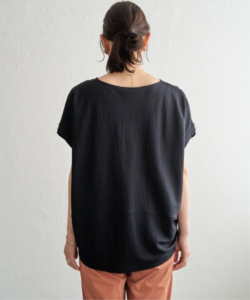 ikka(イッカ)の「【接触冷感】鹿の子センターシームタックプルオーバー(Tシャツ/カットソー・レディース・ライトブルー/ベージュ/ネイビー/マスタード/オリーブ/ブラウン系その他・M/L/S)」の9枚目の写真
