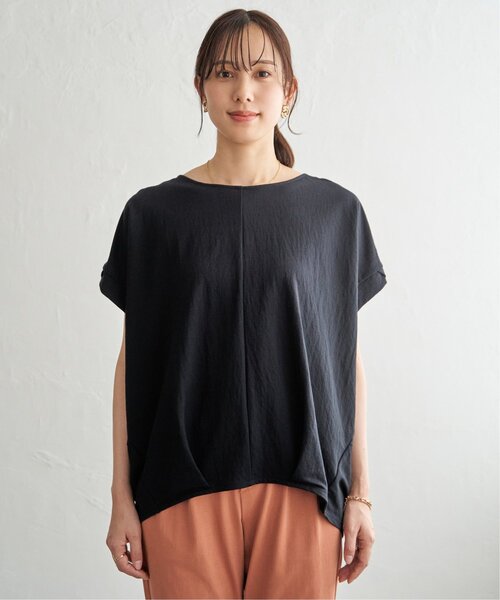 ikka(イッカ)の「【接触冷感】鹿の子センターシームタックプルオーバー(Tシャツ/カットソー・レディース・ライトブルー/ベージュ/ネイビー/マスタード/オリーブ/ブラウン系その他・M/L/S)」の10枚目の写真