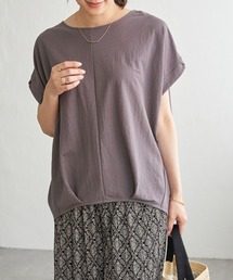 ikka | 【接触冷感】鹿の子センターシームタックプルオーバー(Tシャツ/カットソー)