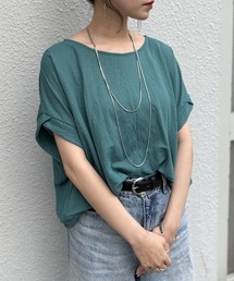 【接触冷感】鹿の子センターシームタックプルオーバー