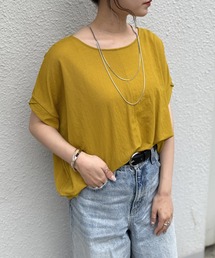 【接触冷感】鹿の子センターシームタックプルオーバー