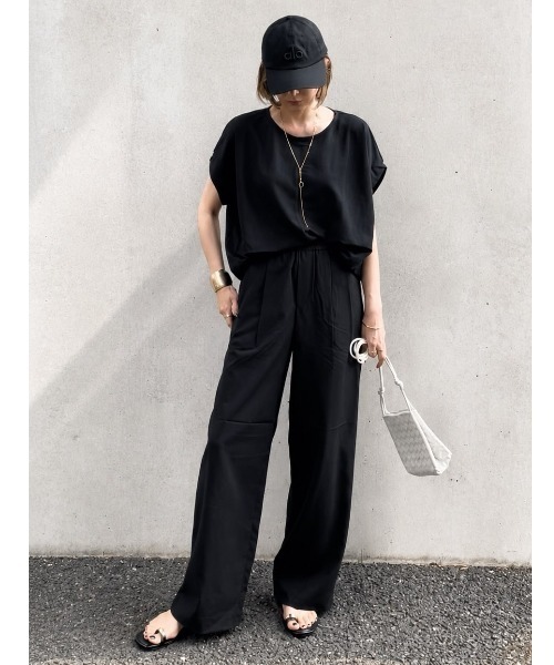 ikka(イッカ)の「【接触冷感】鹿の子センターシームタックプルオーバー(Tシャツ/カットソー・レディース・ライトブルー/ベージュ/ネイビー/マスタード/オリーブ/ブラウン系その他・M/L/S)」の19枚目の写真