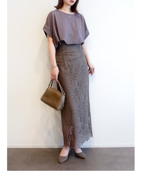 ikka(イッカ)の「【接触冷感】鹿の子センターシームタックプルオーバー(Tシャツ/カットソー・レディース・ライトブルー/ベージュ/ネイビー/マスタード/オリーブ/ブラウン系その他・M/L/S)」の16枚目の写真