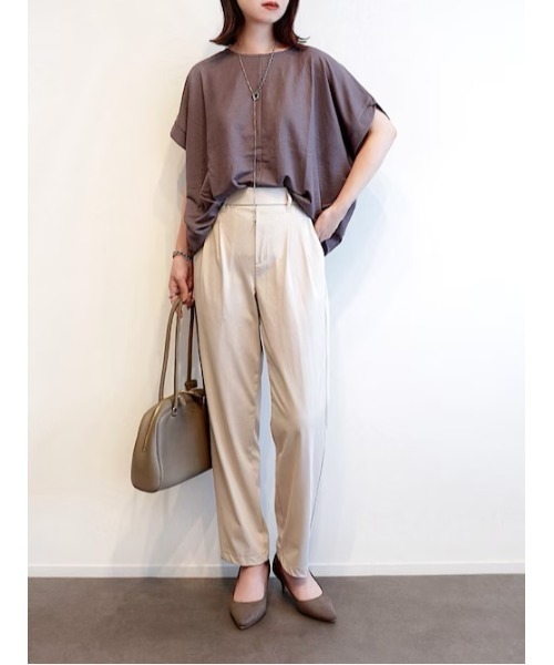 ikka(イッカ)の「【接触冷感】鹿の子センターシームタックプルオーバー(Tシャツ/カットソー・レディース・ライトブルー/ベージュ/ネイビー/マスタード/オリーブ/ブラウン系その他・M/L/S)」の17枚目の写真