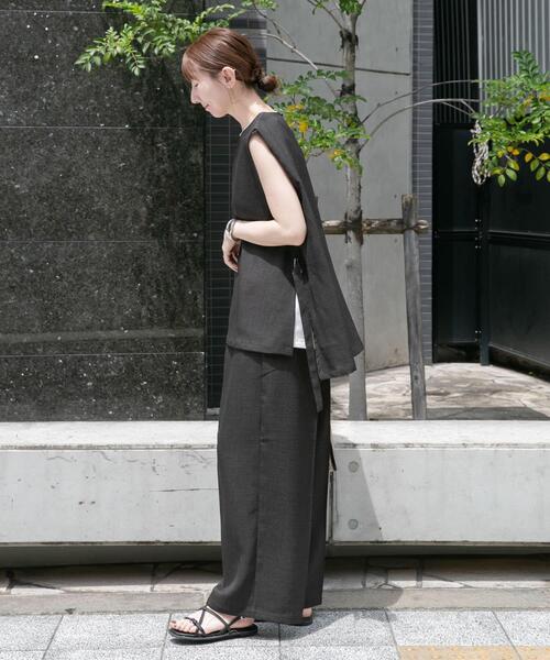 ITEMS URBANRESEARCH(アイテムズ アーバンリサーチ)の「ベスト×ワイドパンツセット(セットアップ・レディース・カーキ/チャコールグレー/ベージュ・FREE)」の20枚目の写真