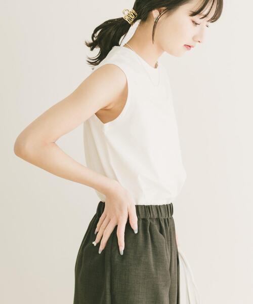 ITEMS URBANRESEARCH(アイテムズ アーバンリサーチ)の「ベスト×ワイドパンツセット(セットアップ・レディース・カーキ/チャコールグレー/ベージュ・FREE)」の13枚目の写真