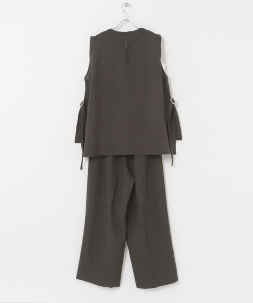 ITEMS URBANRESEARCH(アイテムズ アーバンリサーチ)の「ベスト×ワイドパンツセット(セットアップ・レディース・カーキ/チャコールグレー/ベージュ・FREE)」の19枚目の写真
