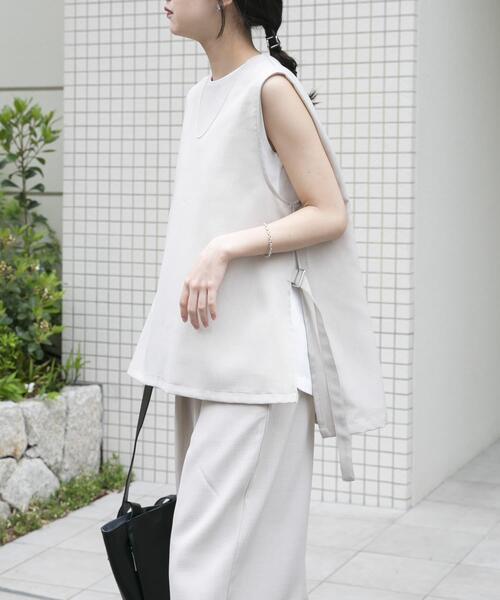 ITEMS URBANRESEARCH(アイテムズ アーバンリサーチ)の「ベスト×ワイドパンツセット(セットアップ・レディース・カーキ/チャコールグレー/ベージュ・FREE)」の22枚目の写真