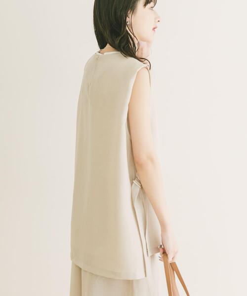 ITEMS URBANRESEARCH(アイテムズ アーバンリサーチ)の「ベスト×ワイドパンツセット(セットアップ・レディース・カーキ/チャコールグレー/ベージュ・FREE)」の6枚目の写真