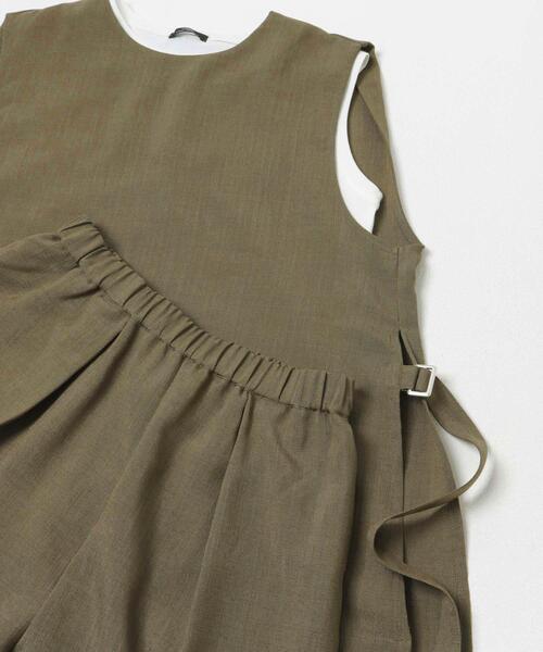 ITEMS URBANRESEARCH(アイテムズ アーバンリサーチ)の「ベスト×ワイドパンツセット(セットアップ・レディース・カーキ/チャコールグレー/ベージュ・FREE)」の6枚目の写真