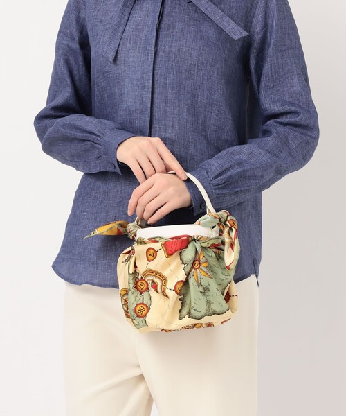 manipuri（マニプリ）の「【別注】MANIPURI SCARF ハンドバッグ（ハンドバッグ・レディース・ライトベージュ・FREE）」の2枚目の写真
