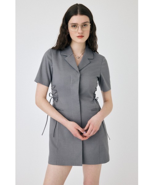 MOUSSY(マウジー)の「【EC・一部店舗限定】LACE UP TAILORED ドレス(ワンピース・レディース・ブルー系その他/グレー系その他・1/2)」の3枚目の写真