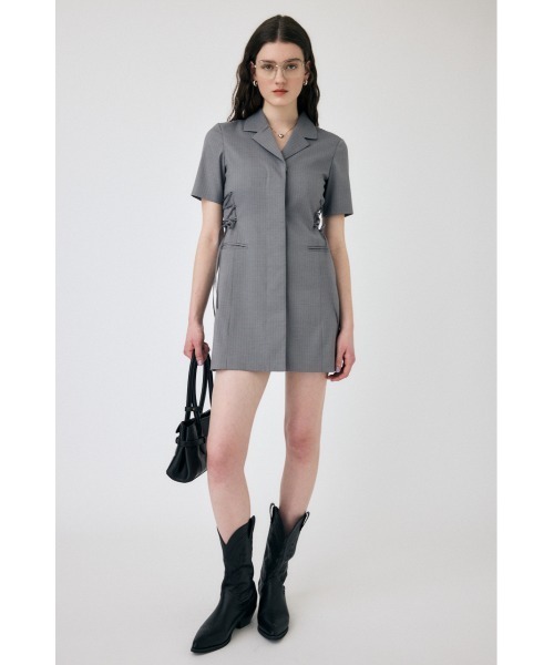 MOUSSY(マウジー)の「【EC・一部店舗限定】LACE UP TAILORED ドレス(ワンピース・レディース・ブルー系その他/グレー系その他・1/2)」の5枚目の写真