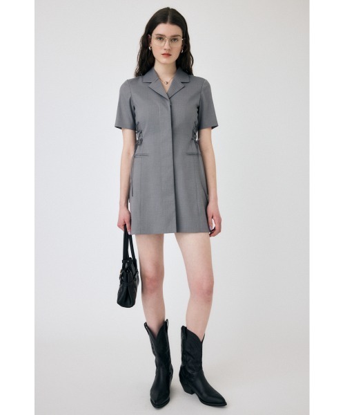 MOUSSY(マウジー)の「【EC・一部店舗限定】LACE UP TAILORED ドレス(ワンピース・レディース・ブルー系その他/グレー系その他・1/2)」の6枚目の写真