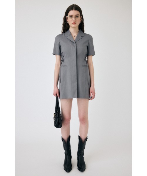 MOUSSY(マウジー)の「【EC・一部店舗限定】LACE UP TAILORED ドレス(ワンピース・レディース・ブルー系その他/グレー系その他・1/2)」の7枚目の写真