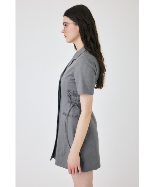 MOUSSY(マウジー)の「【EC・一部店舗限定】LACE UP TAILORED ドレス(ワンピース・レディース・ブルー系その他/グレー系その他・1/2)」の10枚目の写真
