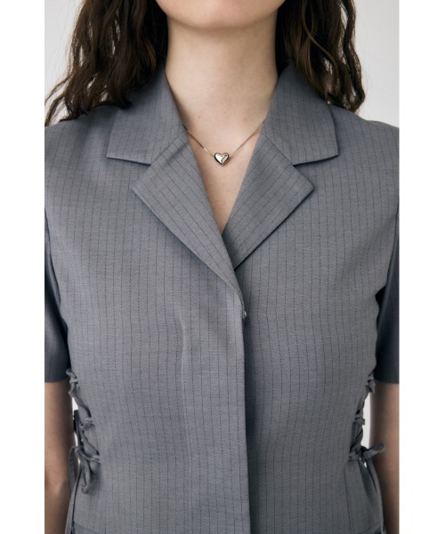 MOUSSY(マウジー)の「【EC・一部店舗限定】LACE UP TAILORED ドレス(ワンピース・レディース・ブルー系その他/グレー系その他・1/2)」の12枚目の写真