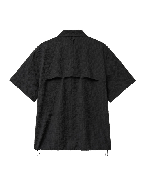 YALE(イェール)の「シアサッカー チェック ストリング シャツ_ブラック(シャツ/ブラウス・レディース・その他・SMALL/MEDIUM/LARGE/X-LARGE)」の4枚目の写真