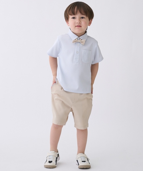 petit main(プティマイン)の「【WINDRY】タイつきシャツ(シャツ/ブラウス・キッズ・オフホワイト/ブルー・130cm/110cm/100cm/120cm/90cm)」の4枚目の写真
