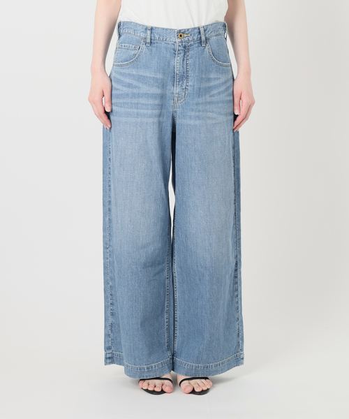 Spick & Span(スピックアンドスパン)の「5 1/2 8oz LOOSE WIDE DENIM(デニムパンツ・レディース・サックスブルー/ホワイト・26/27/28/29)」の16枚目の写真