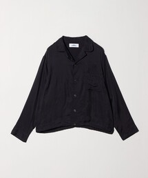<NICE WEATHER>サテン オープンカラー シャツ
