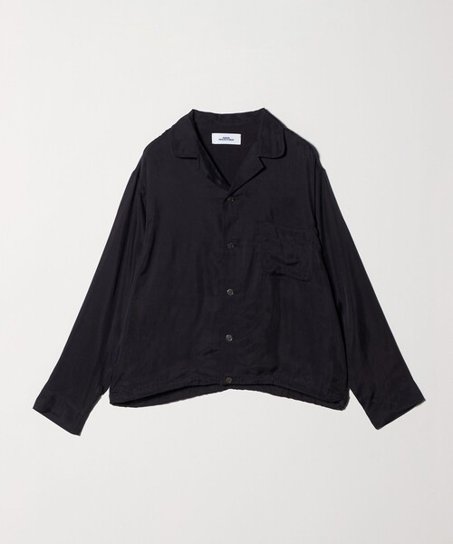NICE WEATHER(ナイスウェザー)の「<NICE WEATHER>サテン オープンカラー シャツ(シャツ/ブラウス・レディース・ネイビー/ピンク・S/M)」の2枚目の写真