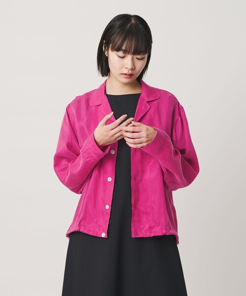 NICE WEATHER(ナイスウェザー)の「<NICE WEATHER>サテン オープンカラー シャツ(シャツ/ブラウス・レディース・ネイビー/ピンク・S/M)」の20枚目の写真