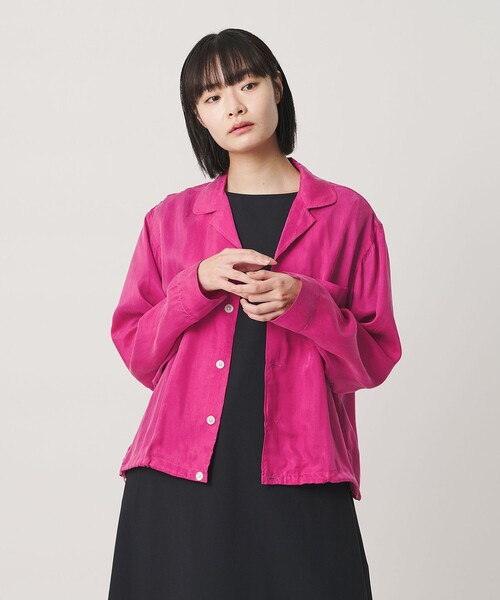 NICE WEATHER(ナイスウェザー)の「<NICE WEATHER>サテン オープンカラー シャツ(シャツ/ブラウス・レディース・ネイビー/ピンク・S/M)」の21枚目の写真