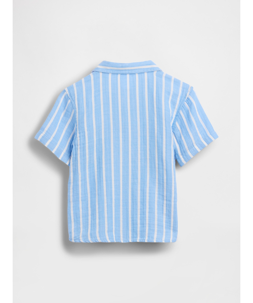 GAP(ギャップ)の「コットンガーゼ プリント ポロシャツ (幼児・ベビー)(シャツ/ブラウス・キッズ・アイボリー/ライトブルー・100cm/105cm/110cm/95cm/90cm/80cm/70cm)」の6枚目の写真