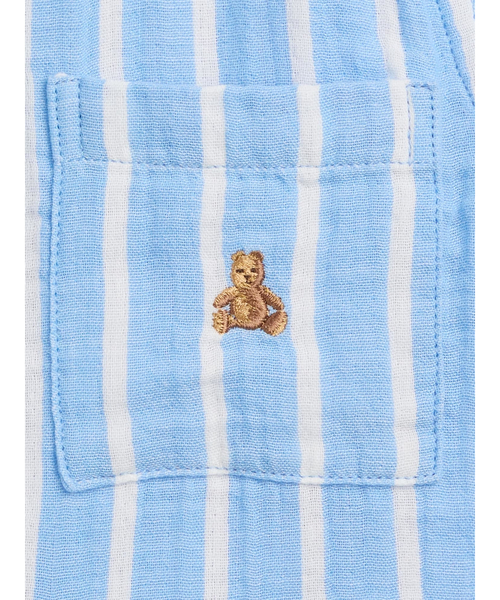 GAP(ギャップ)の「コットンガーゼ プリント ポロシャツ (幼児・ベビー)(シャツ/ブラウス・キッズ・アイボリー/ライトブルー・100cm/105cm/110cm/95cm/90cm/80cm/70cm)」の8枚目の写真