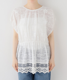 normment（ノーメント）の「normment/ノーメント COTTON LACE GATHER TUNIC S26S-1545（シャツ/ブラウス）」