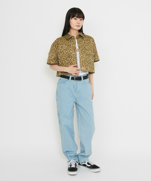 Dickies(ディッキーズ)の「Dickies/ディッキーズ ショート ワークシャツ(シャツ/ブラウス・レディース・レオパード/ブラック/ベージュ・LARGE/MEDIUM)」の11枚目の写真