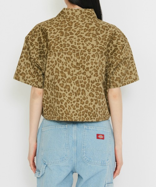 Dickies(ディッキーズ)の「Dickies/ディッキーズ ショート ワークシャツ(シャツ/ブラウス・レディース・レオパード/ブラック/ベージュ・LARGE/MEDIUM)」の14枚目の写真
