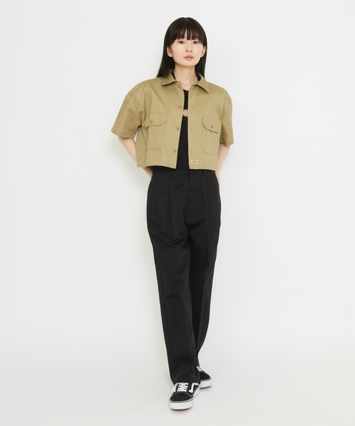 Dickies(ディッキーズ)の「Dickies/ディッキーズ ショート ワークシャツ(シャツ/ブラウス・レディース・レオパード/ブラック/ベージュ・LARGE/MEDIUM)」の19枚目の写真