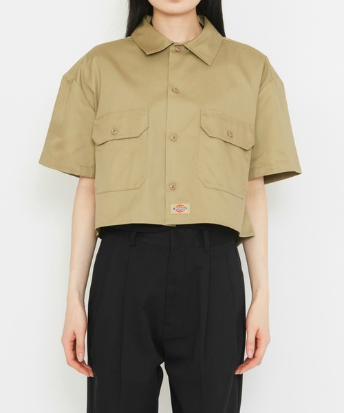 Dickies(ディッキーズ)の「Dickies/ディッキーズ ショート ワークシャツ(シャツ/ブラウス・レディース・レオパード/ブラック/ベージュ・LARGE/MEDIUM)」の20枚目の写真