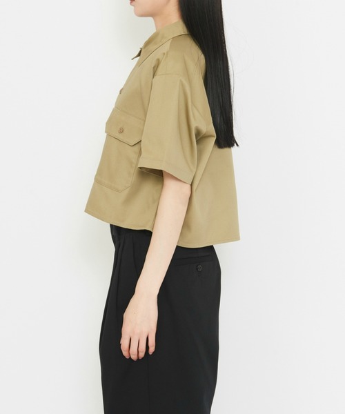 Dickies(ディッキーズ)の「Dickies/ディッキーズ ショート ワークシャツ(シャツ/ブラウス・レディース・レオパード/ブラック/ベージュ・LARGE/MEDIUM)」の21枚目の写真