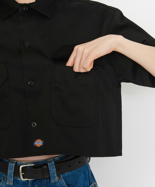 Dickies(ディッキーズ)の「Dickies/ディッキーズ ショート ワークシャツ(シャツ/ブラウス・レディース・レオパード/ブラック/ベージュ・LARGE/MEDIUM)」の7枚目の写真