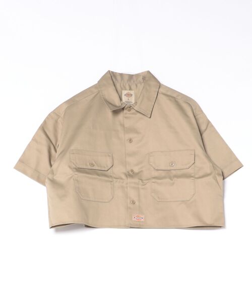 Dickies(ディッキーズ)の「Dickies/ディッキーズ ショート ワークシャツ(シャツ/ブラウス・レディース・レオパード/ブラック/ベージュ・LARGE/MEDIUM)」の5枚目の写真