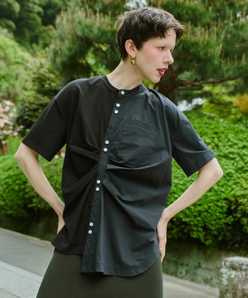OMMO 新品　SHIRT DOCKING T-SHIRT SHIRT DOCKING T-SHIRT（Tシャツ/カットソー）｜OMMO（オーエム