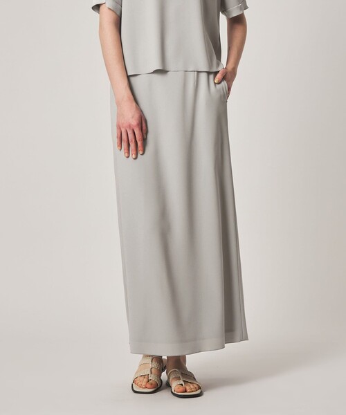 Steven Alan(スティーブンアラン)の「<Steven Alan>バックサテン ジョーゼット ロングスカート(スカート・レディース・ネイビー/ライトグレー・S/M)」の1枚目の写真