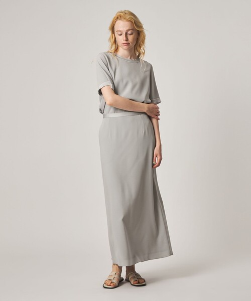 Steven Alan(スティーブンアラン)の「<Steven Alan>バックサテン ジョーゼット ロングスカート(スカート・レディース・ネイビー/ライトグレー・S/M)」の7枚目の写真