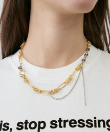 Rohwel（ローウェル）の「Mixed 2tone Chain Necklace / ミックスチェーンネックレス（ネックレス）」