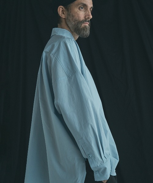 BASISBROEK（バシスブルック）の「VAKEN -SOLID-（シャツ/ブラウス・メンズ・サックスブルー/ネイビー・1/2）」の8枚目の写真