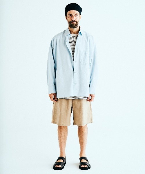 BASISBROEK（バシスブルック）の「VAKEN -SOLID-（シャツ/ブラウス・メンズ・サックスブルー/ネイビー・1/2）」の10枚目の写真